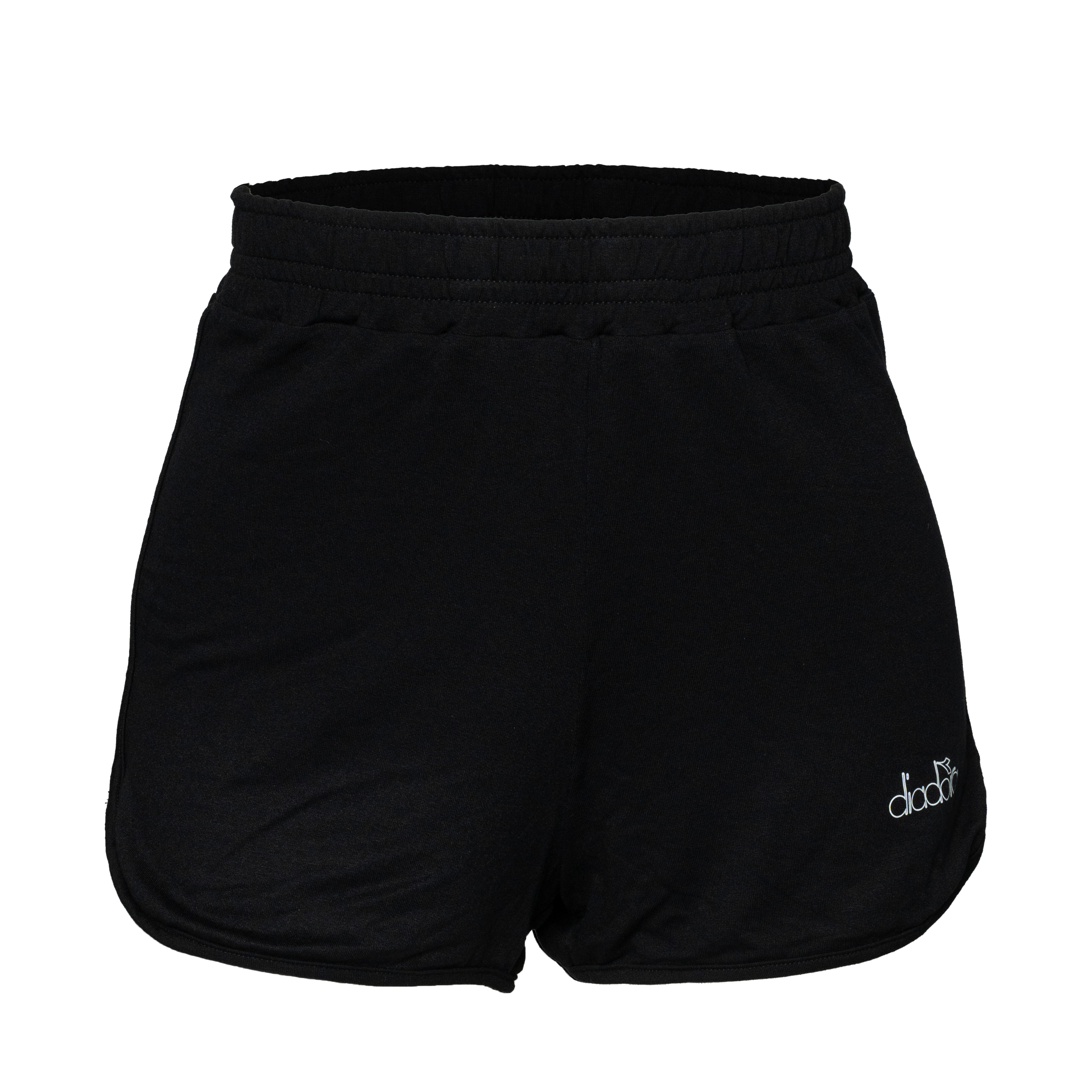 Short Diadora feminino preto com logo branco na lateral esquerda